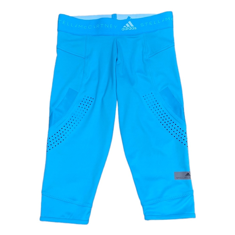 Adidas By Stella McCartney Tights Leggings Capris Gym Workout Pants, Blue